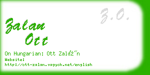 zalan ott business card